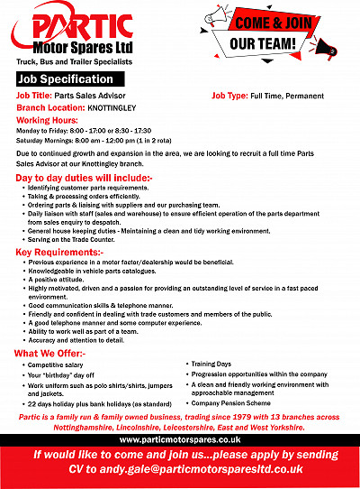 Parts Sales Advisor